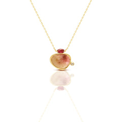Ruby Marquise and Tourmaline Necklace
