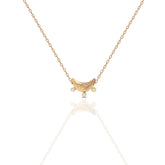 Etched Crescent Necklace
