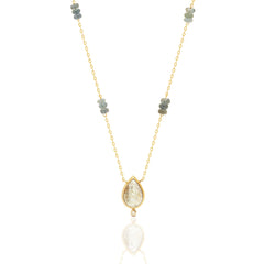 Pear Tanzanite and Aquamarine Necklace