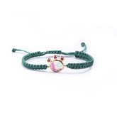 Tourmaline and Ruby Knot Bracelet