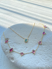 Cabochon Tourmaline Necklace