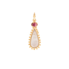 Embellished Pink Tourmaline & Pear Moonstone