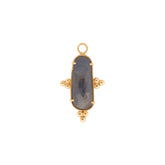 Triple Bead Grey Sapphire Charm