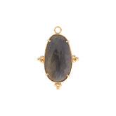 Rose Cut Grey Sapphire Beaded Charm