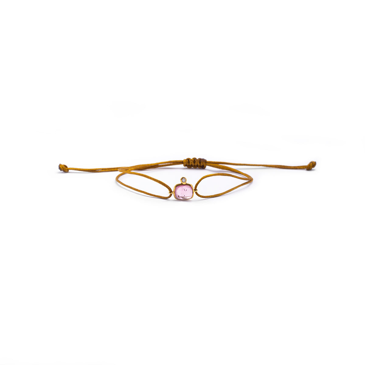 Pink Tourmaline Knot Bracelet