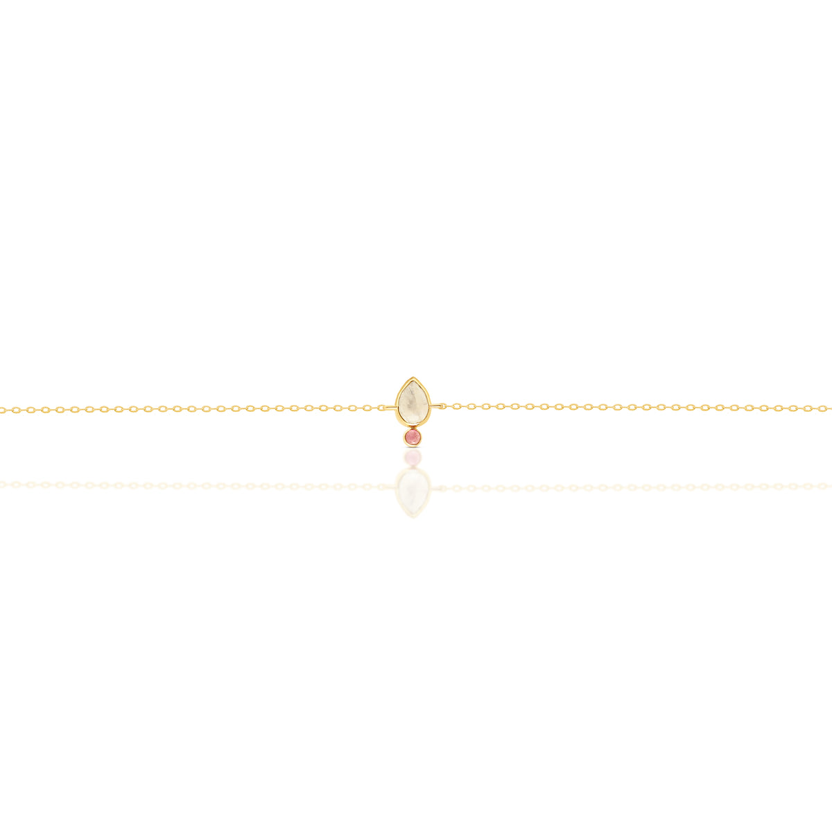 Moonstone and Ruby Bracelet