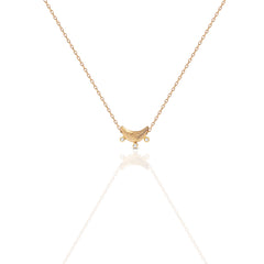 Etched Crescent Necklace