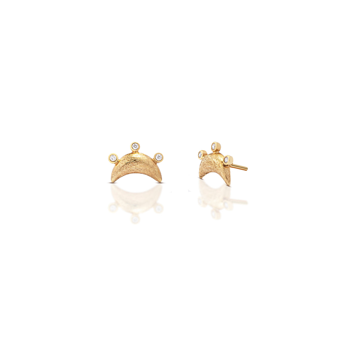 Etched Crescent Earrings