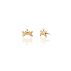 Etched Crescent Earrings