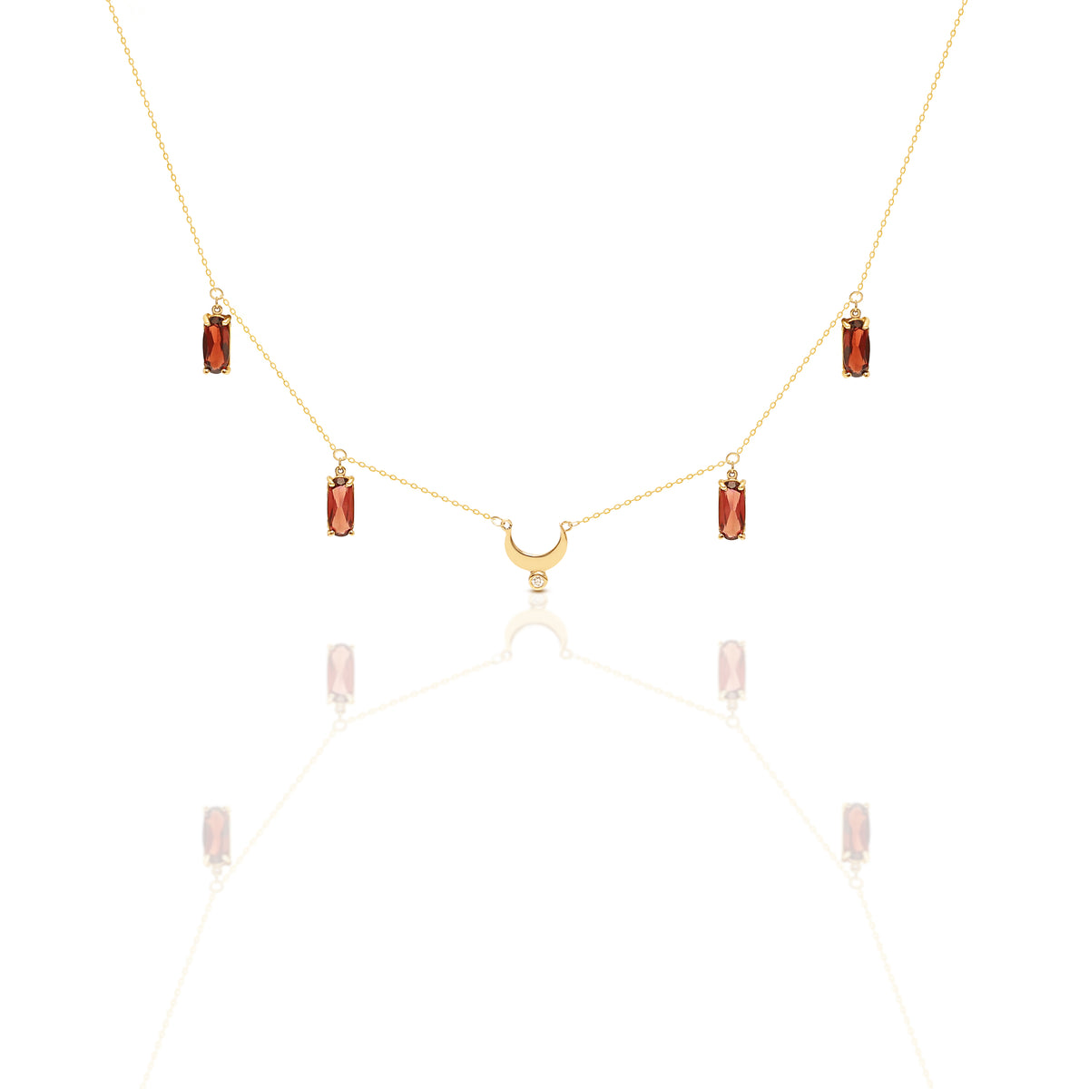 Garnet Luna Necklace