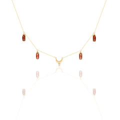 Garnet Luna Necklace