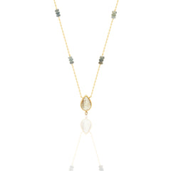 Pear Tanzanite and Aquamarine Necklace