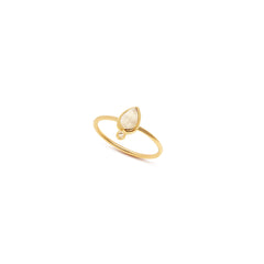 Luna Pear Moonstone Ring
