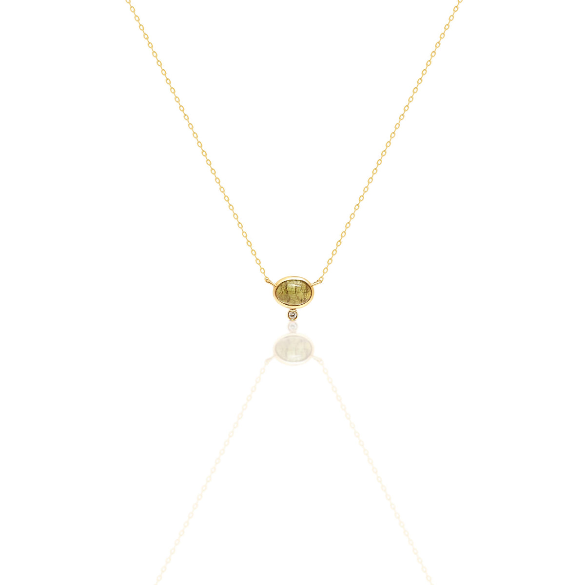 Olive Green Luna Necklace