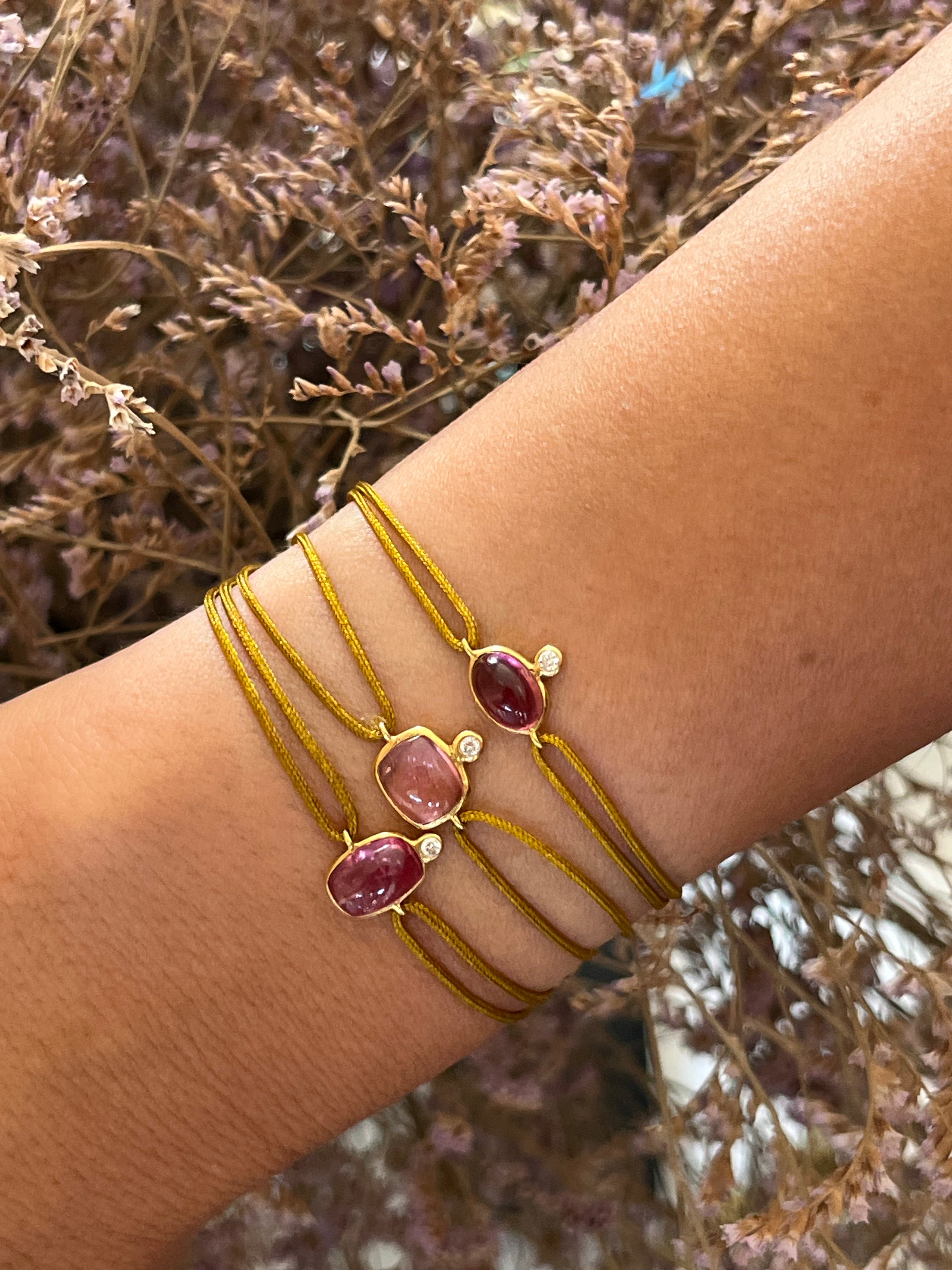 Pink Tourmaline Knot Bracelet