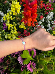 Larimar Triple Ruby Knot Bracelet