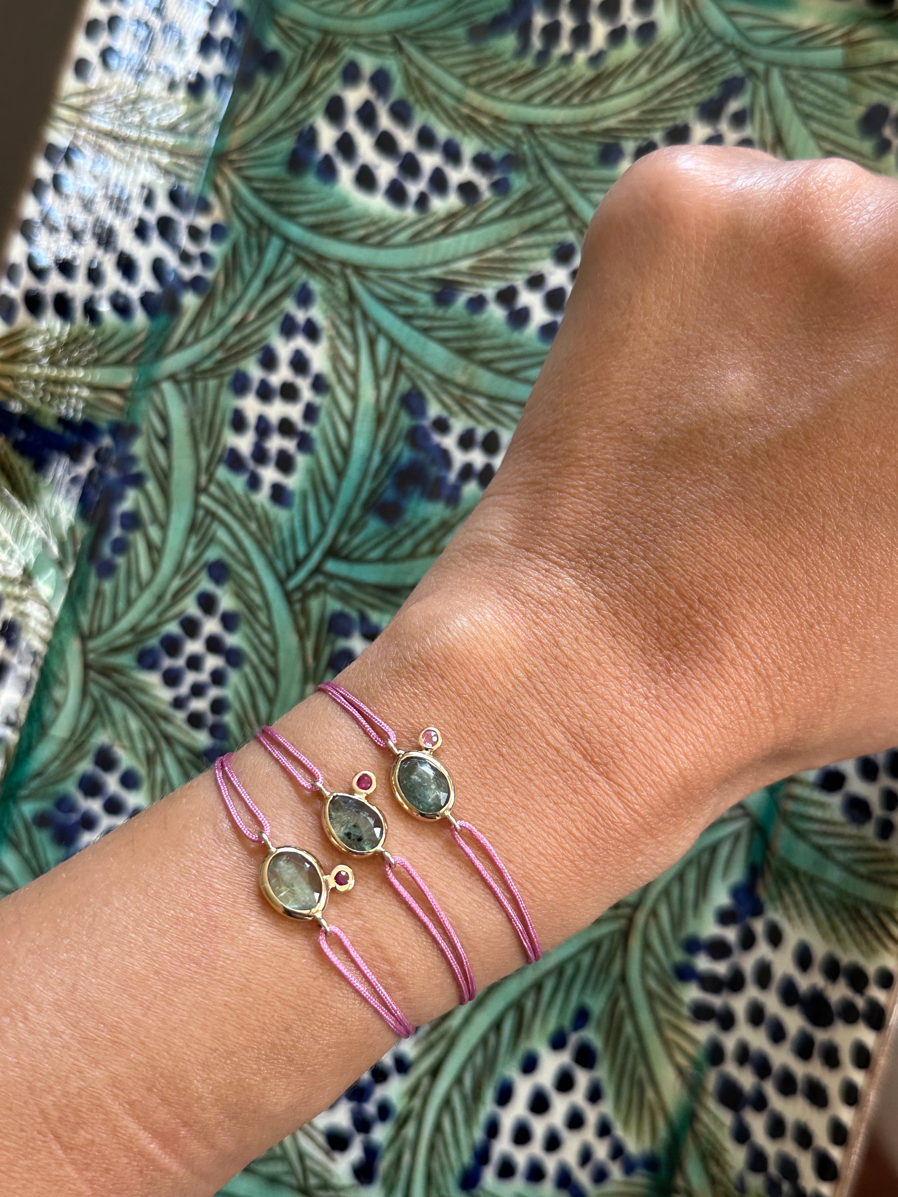 Green Kyanite Knot Bracelet