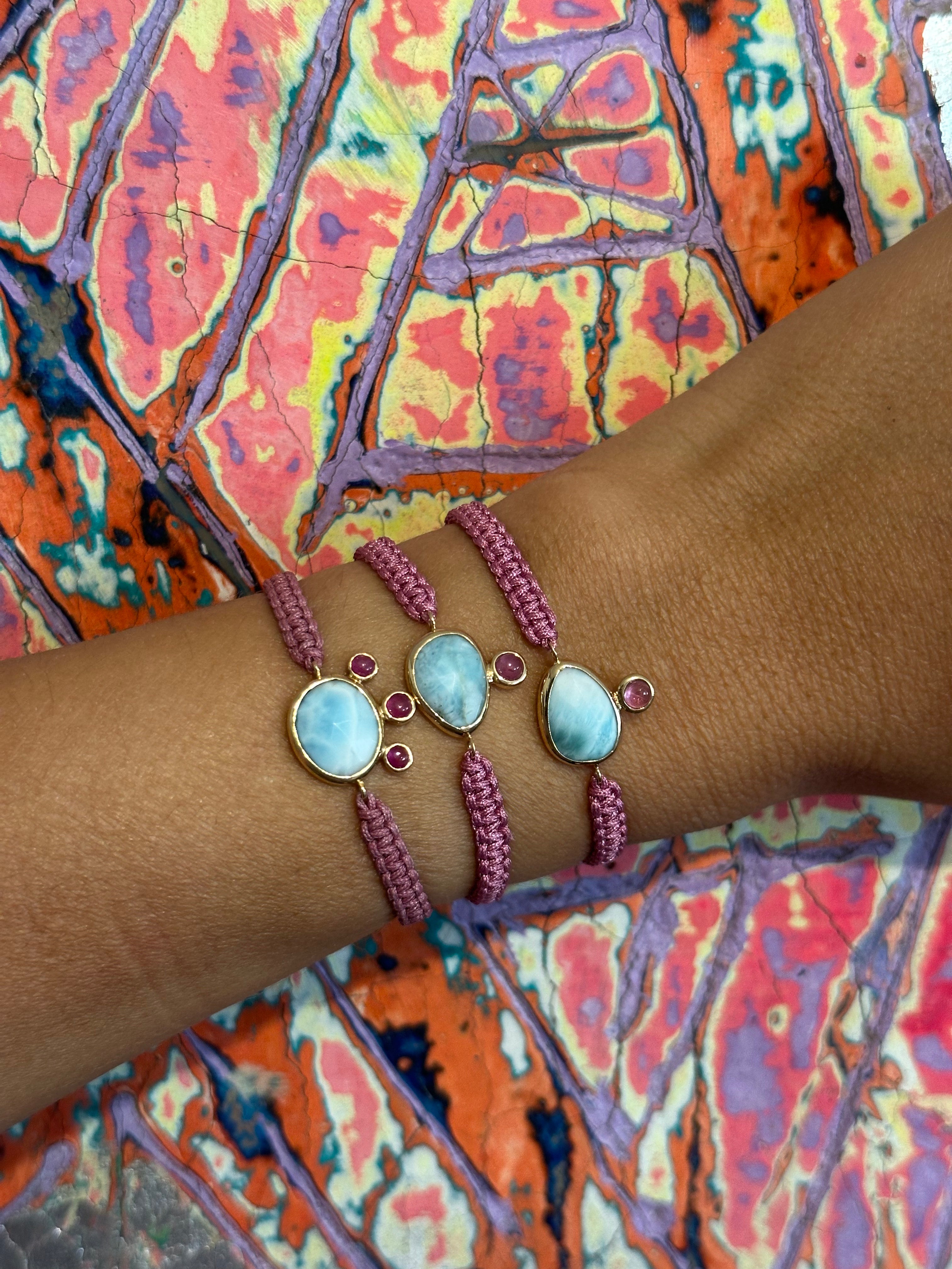 Larimar Knot Bracelet