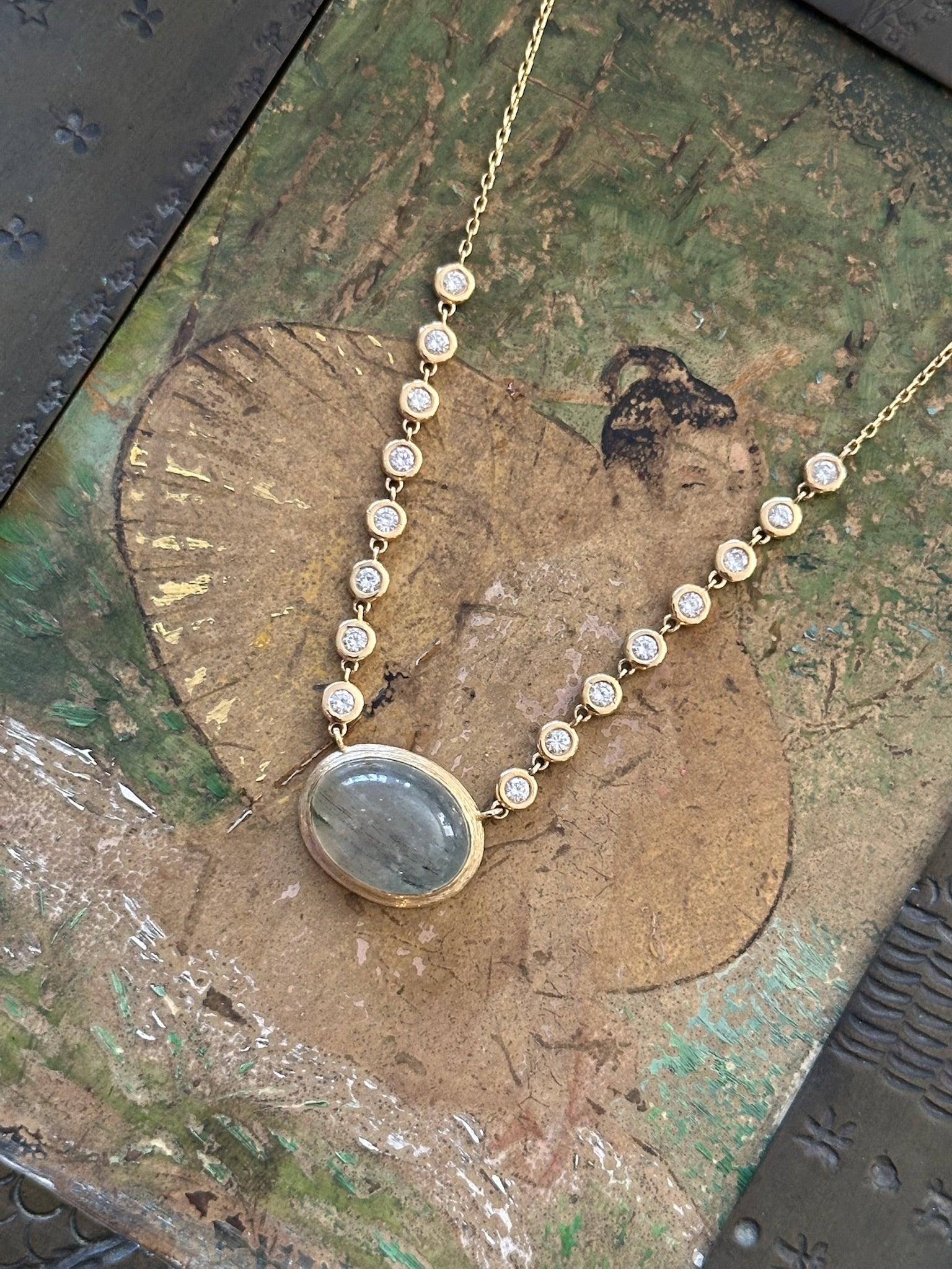 Statement Pastel Green Quartz Necklace