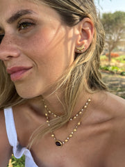Etched Crescent Earrings
